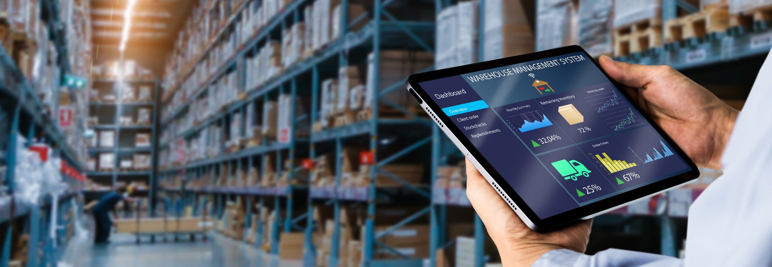 Warehouse statistic on a tablet